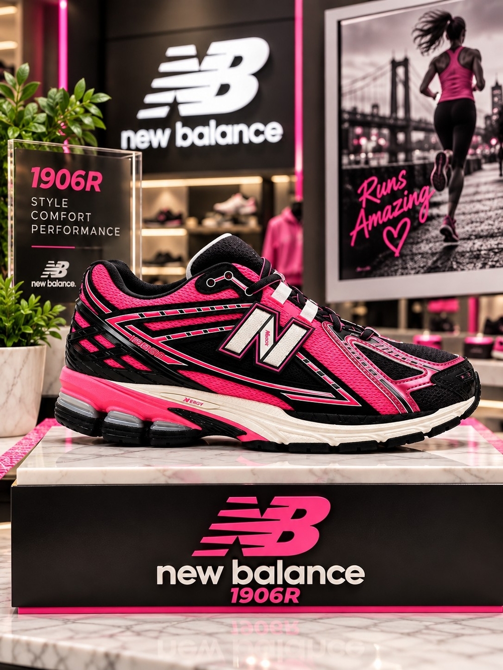 New Balance 1906R Pink Black Women’s 7 / Youth 5.5Y NIB U1906RMD